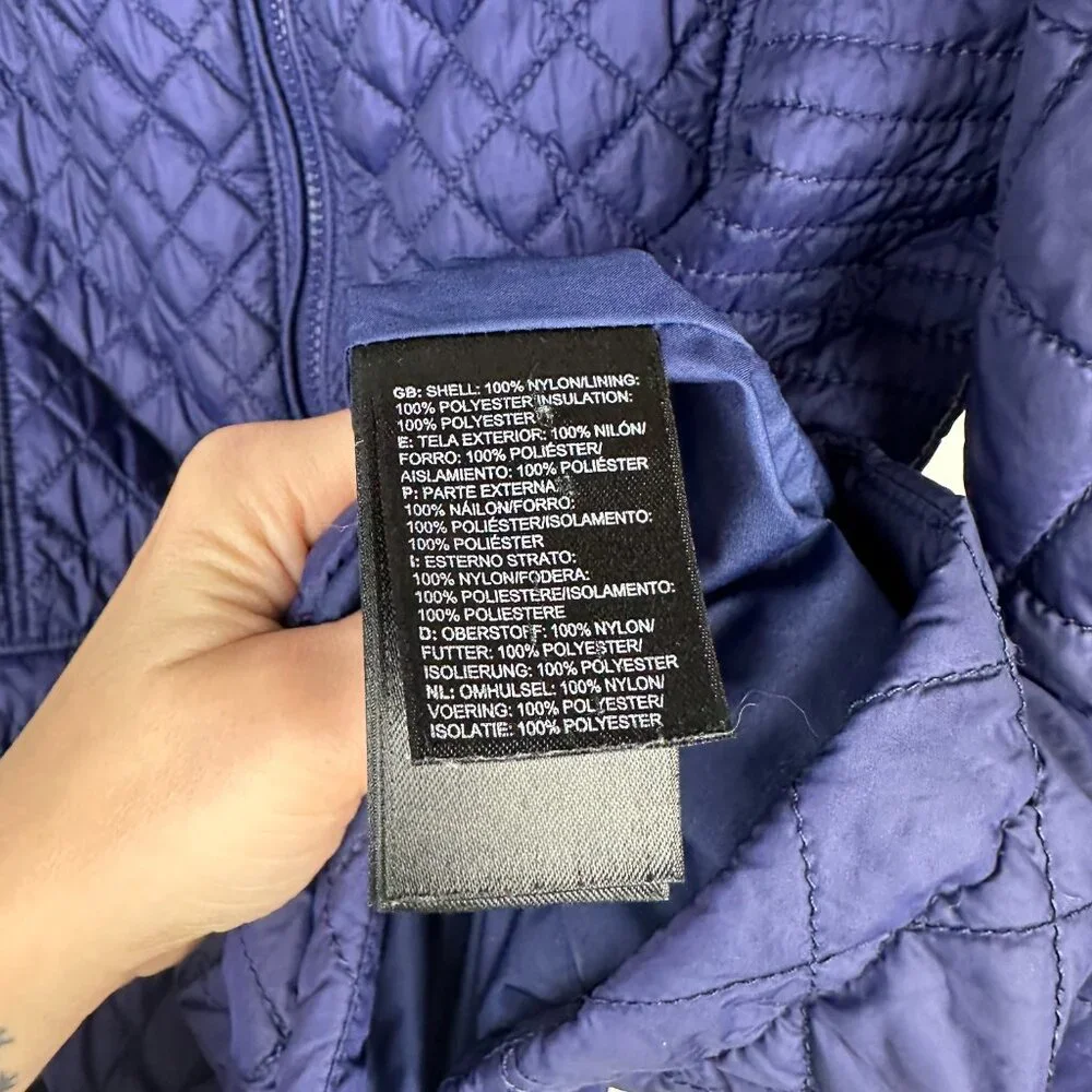 The North Face Women's Quilted Insulated Luna Jacket Coat Blue Medium - Picture 7 of 9